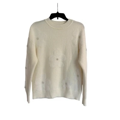 Suéter Pullover Nanette Lepore Retro Perla Floral Para Mujer’s Talla Pequeña Foto 1 de 4