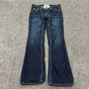 Big Star Jeans Womens 27R Blue Sweet Bootcut Dark Wash Denim Western Pocket Logo - Picture 1 of 9