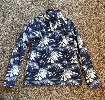 Chaqueta Eddie Bauer Mujer Talla XS Púrpura/Azul Polar 1/4 Cremallera Pullover Sudadera Foto 1 de 4