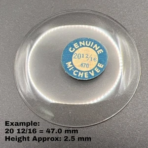 20 Ligne Pocket Watch Crystal Mi-Chevee USA Railroad 45.3 to 47.3 mm You Choose - Picture 1 of 33