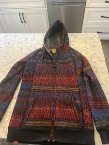 Roxy Aztec Full Zip Hooded Fleece Warm !! - Picture 1 of 12