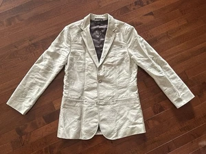Armani Exchange Blazer Taupe White Two Button Sport Coat  Mens Small - Picture 1 of 8