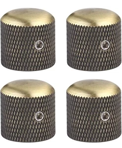 4Pcs Metal Guitar Knobs Bronze Volume Tone Speed Control Knob Dome Screws - Picture 1 of 3