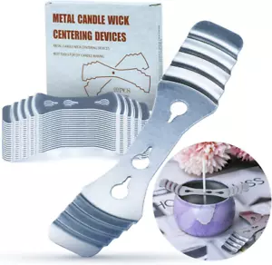 20Pcs Metal Candle Wicks Centering Devices, 3 Holes Stainless Steel Candle Wick - Picture 1 of 7