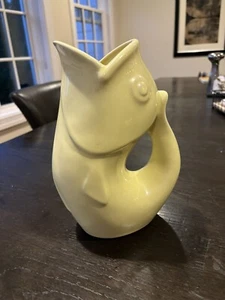Yellow Fish Gurglepot 9.5 Inches - Picture 1 of 6