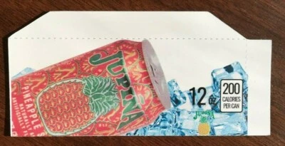 DIXIE NARCO, VENDO, ROYAL VENDORS, USI & FSI (1) SODA VENDING MACHINE 12 oz can "Jupina Pineapple" Vend Label (Flavor Strip)