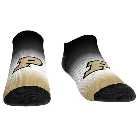 Rock Em Socks Purdue Boilermakers Dip-Dye Ankle Socks Cover