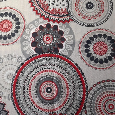 Canvas bedruckt /Canvas uni  / Samtcord Wanja je 50 x 140/150 cm Mandala Triange - Bild 1 von 4