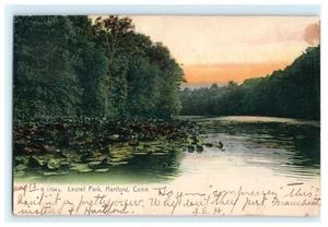 1906 Laurel Park Hartcord CT bunte Ansicht verschickt - Bild 1 von 2