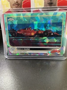 2022 Topps Chrome F1 Sapphire #31 Carlos Sainz Chartreuse /99 Aqua - Bild 1 von 2