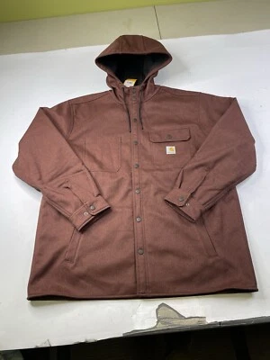 NWT Carhartt Rain Defender Heavyweight Hooded Jacket TJ5022-M Mens XL Dark Cedar - Image 1 of 4