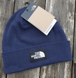 Genuine THE NORTH FACE Summit Navy DOCKWORKER Logo BEANIE Hat Unisex NFbox3 - Picture 1 of 7