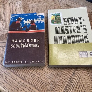 Lot of Two BOY SCOUT 1947, 1976 ScoutMaster's Handbook(s), Paperback - Picture 1 of 18