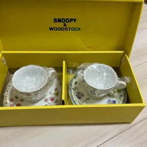 Peanuts Snoopy & Woodstock Cup and Saucer 6-Piece Set – Authentic New from Japan - Picture 1 of 9