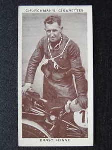 ERNST HENNE - MOTO Kings of Speed por W.A. & A.C. Churchman 1939 - Imagen 1 de 1