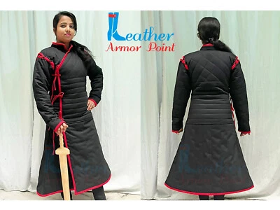 Gambesón acolchado medieval femenino renacentista | Chaqueta normanda vikinga larp femenina, Foto 1 de 4