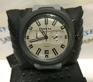 Diesel Men's 48 mm x 56 mm Chronograph Tumbler Gray Silicone Watch DZ4498 New! - Picture 1 of 7