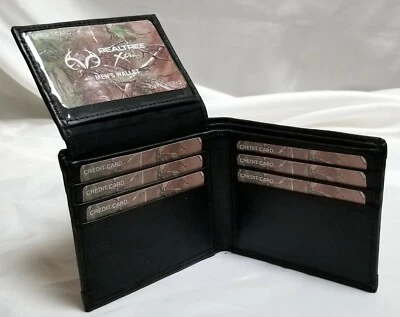 Realtree Camo Canvas and Genuine Leather Bifold Wallet With RFID Blocker - Image 1 of 4