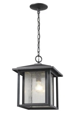 Z-Lite 554CHB-BK Aspen -1 Light Outdoor Chain Moun/ Lantern  Seaside Style -Blk - Изображение 1 из 3