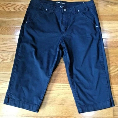 Kikit  Jeans Capris Pants Womens Size 12 Black Flap Pockets Ready for Spring!! - Image 1 of 4