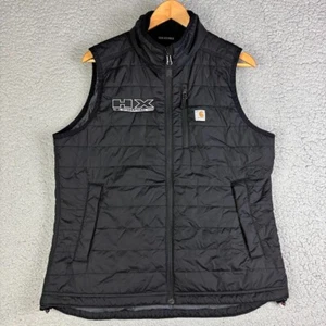 Carhartt Rain Defender Insulated Vest Mens L Black Relaxed Fit Full Zip Jacket * - Picture 1 of 10