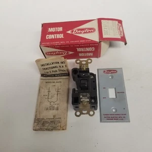 Dayton Fractional H.P. Manual Starter 5 × 269, 1 Pole, 1 H.P., 115-230 VAC, NOS - Picture 1 of 6