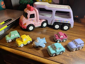 Music / Lights Carrier Truck w/ 5 Toy Cars & Plane ~ READ - Picture 1 of 15
