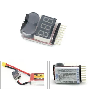 Probador de voltaje de batería Lipo voltímetro monitor zumbador alarma para 1-8s 3.7V-22.2V - Imagen 1 de 6