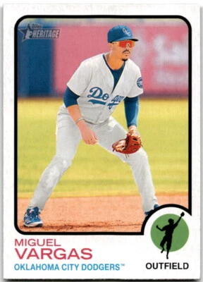 2022 Topps Heritage Minor League #196 Miguel Vargas Oklahoma City Dodgers - Image 1 of 2