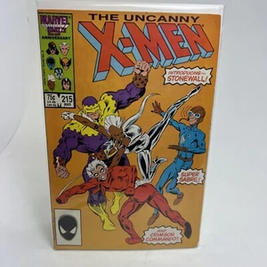 Uncanny X-Men #215 VFNM 1987 Marvel Comics 1st Stonewall, Super Sabre & Commando - Picture 1 of 6