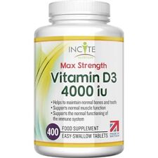 Vitamin D3 4000 iu - Vitamin D Tablets - 1 Year Supply Tablets - Vegetarian
