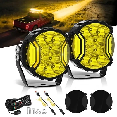 2x Barra de luces LED de trabajo de 5", luces antiniebla ámbar para camiones ATV luces de conducción todoterreno Foto 1 de 4