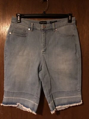 Pantalones Cortos Vaqueros Susan Graver Convertibles Dobladillo 12 Country Cottage Core  Foto 1 de 4