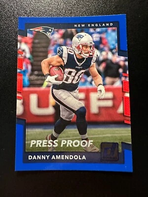 2017 Panini Donruss Blue Press Proof Danny Amendola #69. Patriots - Image 1 of 2