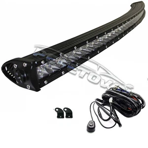 SINGLE ROW 42''INCH CURVED OFFROAD LED LIGHT BAR COMBO FLOOD SPOT 4WD LAMP BOAT - Bild 1 von 11