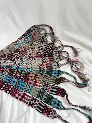 20 coloridas bandas trenzadas a mano para sombrero - banda para sombrero de sol con borlas Foto 1 de 2