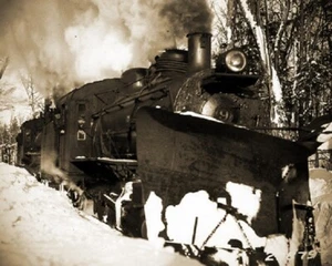 Snow Plow Locomotive Thunder Lake Lumber Co Narrow Gauge Railroad 8x10 Photo 111 - Picture 1 of 1
