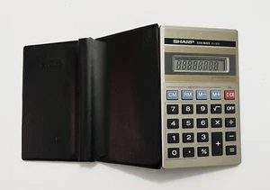 Sharp Elsi Mate El-373 Vintage Calculator with Cover - Picture 1 of 2