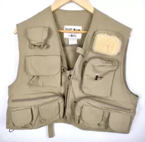 Vintage Fly Fishing Vest Rare Wulff Stream Designs Beige | Size M - Picture 1 of 8