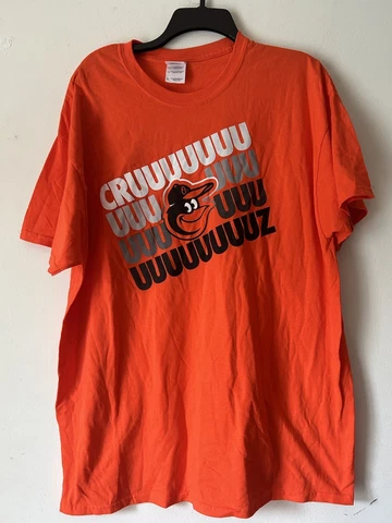 Baltimore Orioles Mascot CRUUUUUUUUU...Z (27 Z's) MLB Orange T-shirt Gildan XL Cover