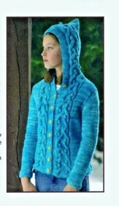 AWESOME CABLED HOODIE CARDIGAN to KNIT by JANET SZABO - Picture 1 of 1