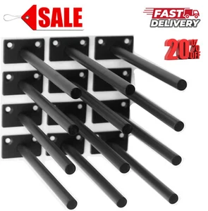 8" Hidden Shelf Floating Wall Brackets Heavy Duty Metal For Wood Shelves 12 Pcs - Picture 1 of 7