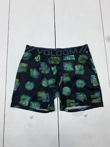 Volcom Mens Black Green Graphic Print Boxer Briefs Size XL - Picture 1 of 5