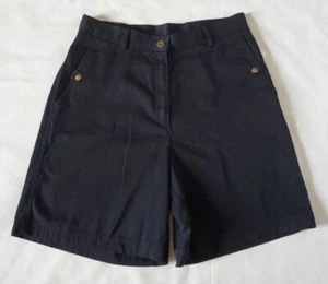 Liz Claiborne Shorts Womens 10 (30x7.5) Black High Rise Carefree Cotton New - Picture 1 of 8
