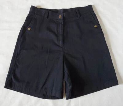 Liz Claiborne Shorts Womens 10 (30x7.5) Black High Rise Carefree Cotton New - Image 1 of 4