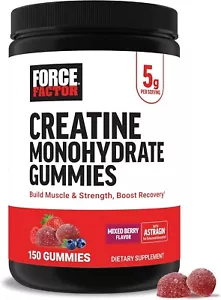 Force Factor Creatine Gummies Creatine Monohydrate Muscle Gain 150 *EXP 12/2026* - Picture 1 of 9