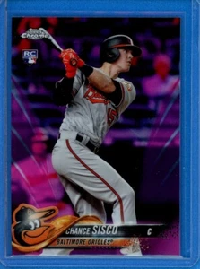 2018 Topps Chrome Pink Refractor Parallel #133 Chance Sisco Orioles Rookie RC - Picture 1 of 2