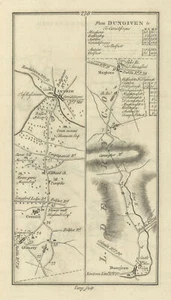 #278 Dungiven to Carrickfergus. Antrim Maghera Glenavy. TAYLOR/SKINNER 1778 map - Picture 1 of 2
