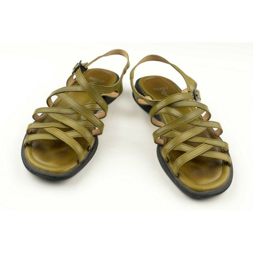 Sandali donna Ecco taglia EUR 4 con cinturino in pelle verde