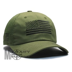 American Flag Hat OD Green Micro Mesh Tactical Operator Cap - Picture 1 of 7